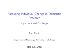 Assessing Individual Change in Dementia Research