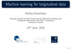 Machine learning for longitudinal data
