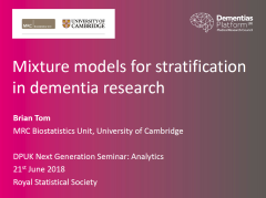 Mixture models for stratification in dementia research